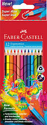 Олівці кольорові Faber-Castell Colour pencils Ergonomics, тригранні 12 кольорів, 116512