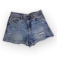 Жіночі джинсові шорти Stradivarius блакитні 44 розмір