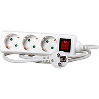 Подовжувач e.es.3.5.z.s.b 3 гнізда, 5 метрів, із заземленням, з вимикачем, baby protect