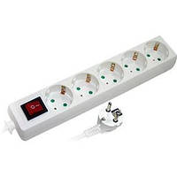 Подовжувач e.es.5.5.z.s.b 5 гнізд, 5 метрів, із заземленням, з вимикачем, baby protect