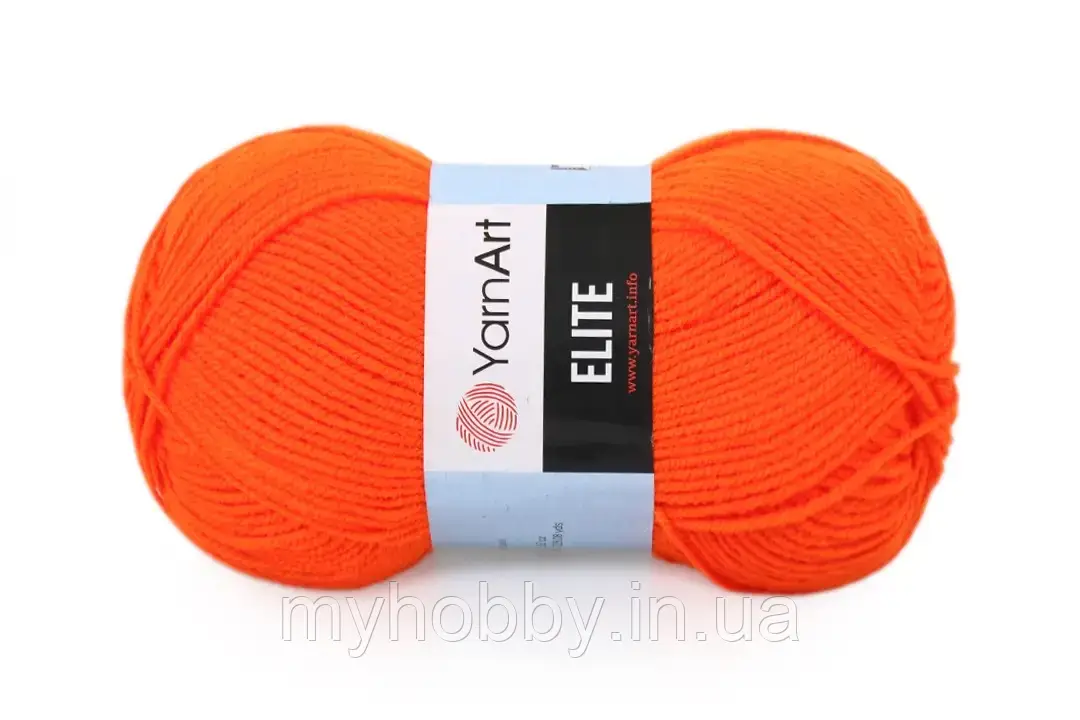 Пряжа YarnArt Elite Оранж неон №8279, фото 1