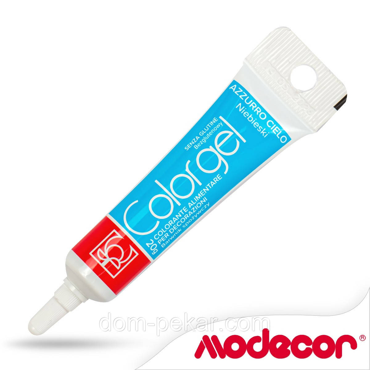 Барвник гелевий Modecor Блакитний (Azzurro Cielo) 20 г