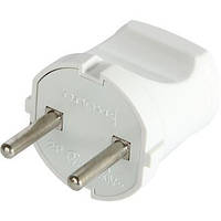 Виделка побутова e.plug.001.10, без заземлення, 10 А біла