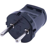 Виделка побутова e.plug.002.10, без заземлення, 10 А, чорна