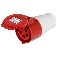 Розетка силова переносна e.socket.pro.5.16, 3P+N+PE, 380 В, IP44, 16 А (215)