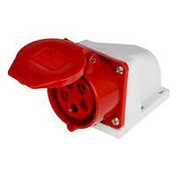 Розетка силова стаціонарна e.socket.pro.5.32, 3P+N+PE, 380 В, IP44, 32 А (125)