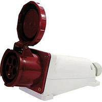 Розетка силова стаціонарна e.socket.pro.5.63, 3P+N+PE, 380 В, IP67, 63А (135)