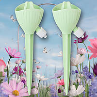 Дозатор полива растений на бутылку регулируемый, набор из 2 шт 2 шт Зелёный