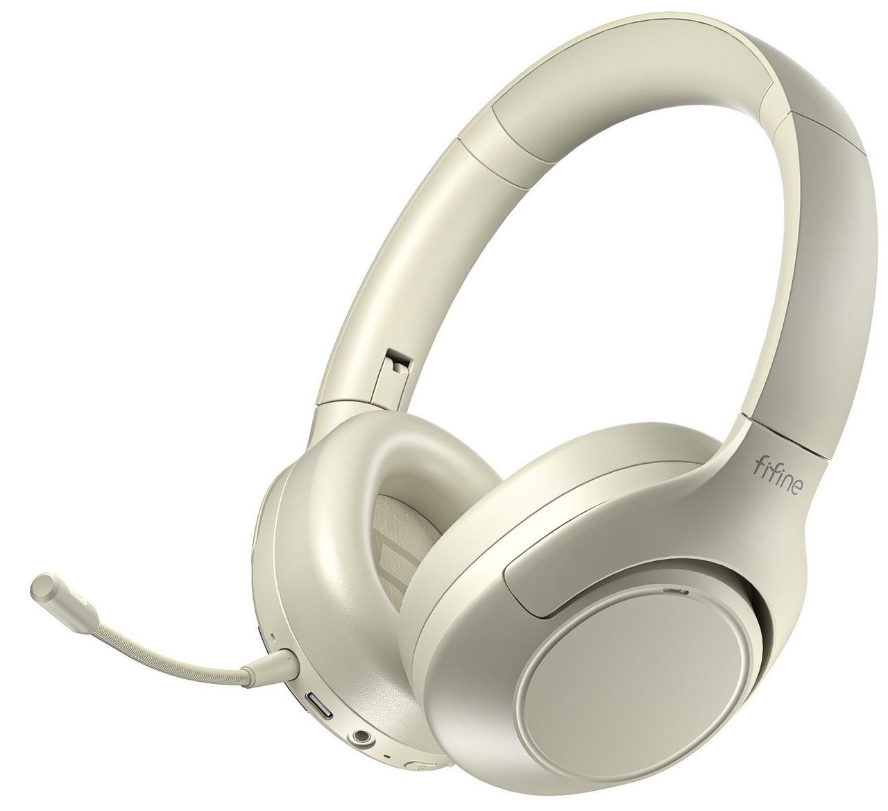 ⇒ Fifine X3 Wireless (Pearl) – це накладні геймерські бездротові навушники з 40год. звуку та Multipoint