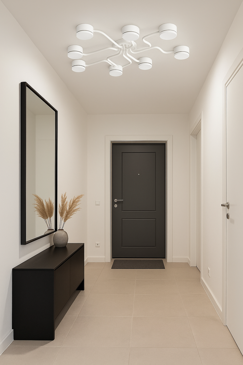 Біла люстра для кухні, коридору, невеликої кімнати, спальні, зали, фото 1