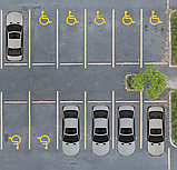 Трафарет для нанесення знака "Парковка для людей з інвалідністю" 600х600 мм товщина 0,5 мм, фото 2