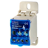 Розподільний блок e.sn.pro. 80 на DIN-рейку, 80 А