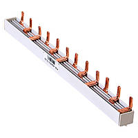 Шина з'єднувальна штирового типу, а саме:bc.stand.3.12.63, 3-полюса, 63А, 12 модулів