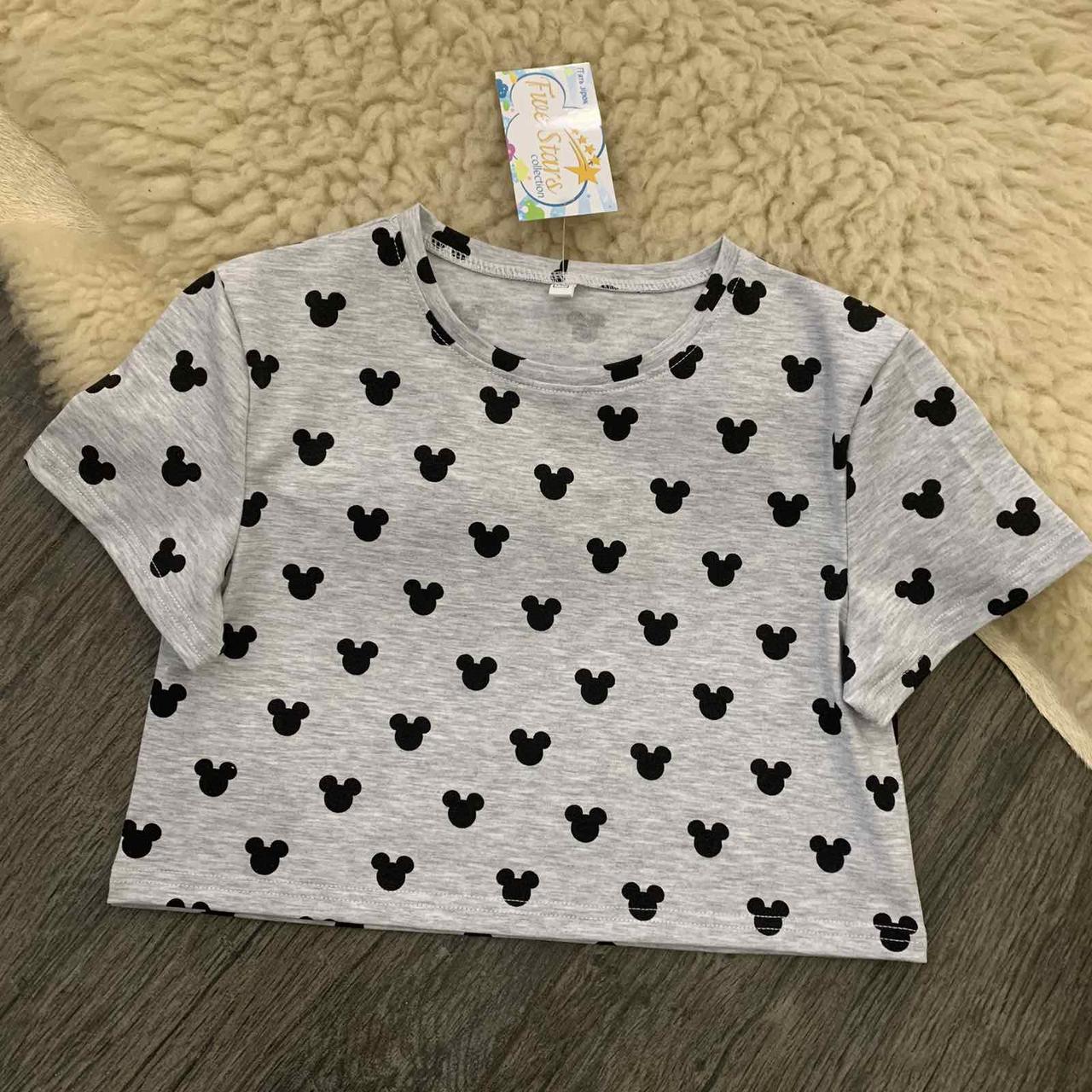 Дитяча футболка-топ сіра мікі Five Stars 10993-116р