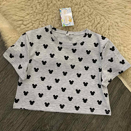 Дитяча футболка-топ сіра мікі Five Stars 10993-116р, фото 1