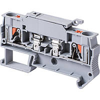 Клемна колодка набірна на DIN-рейку e.tc.din.spring.4.HESI, під запобіжник 5x20