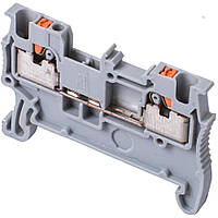 Клемна колодка набірна на DIN-рейку до 1,5 мм2 e.tc.din.spring.1,5, сіра, без кришки