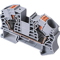 Клемна колодка набірна на DIN-рейку до 16 мм2 e.tc.din.spring.16, сіра, без кришки