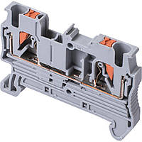 Клемна колодка набірна на DIN-рейку до 2,5 мм2 e.tc.din.spring.2,5, сіра, без кришки