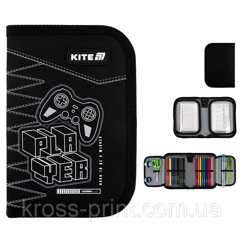 Пенал Kite 1 відд., 2 від., з наповненням 622H Player, фото 1