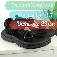 Підліткові босоніжки для хлопчика чорні з анатомічною устілкою Tomm розмір 35 - устілка 23 см