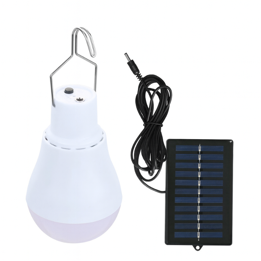 Світильник на сонячній батареї з LED-лампою та USB-кабелем 12 Вт