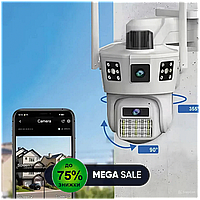 Уличная 4G камера видеонаблюдения 12Мп SD39 / Поворотная камера под сим карту / IP камера наблюдения