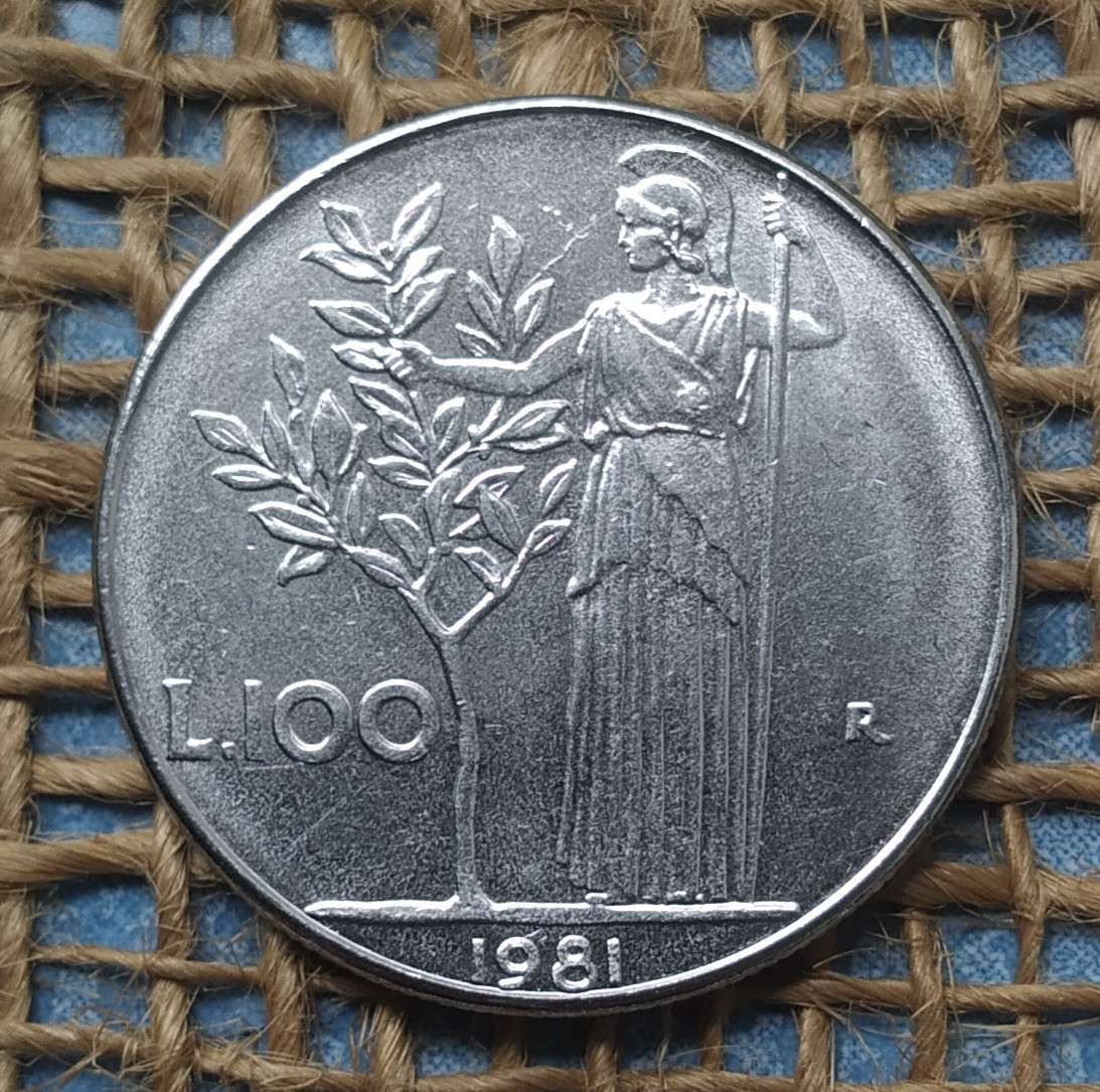 100 лiр 1981 року. Iталiя, фото 1