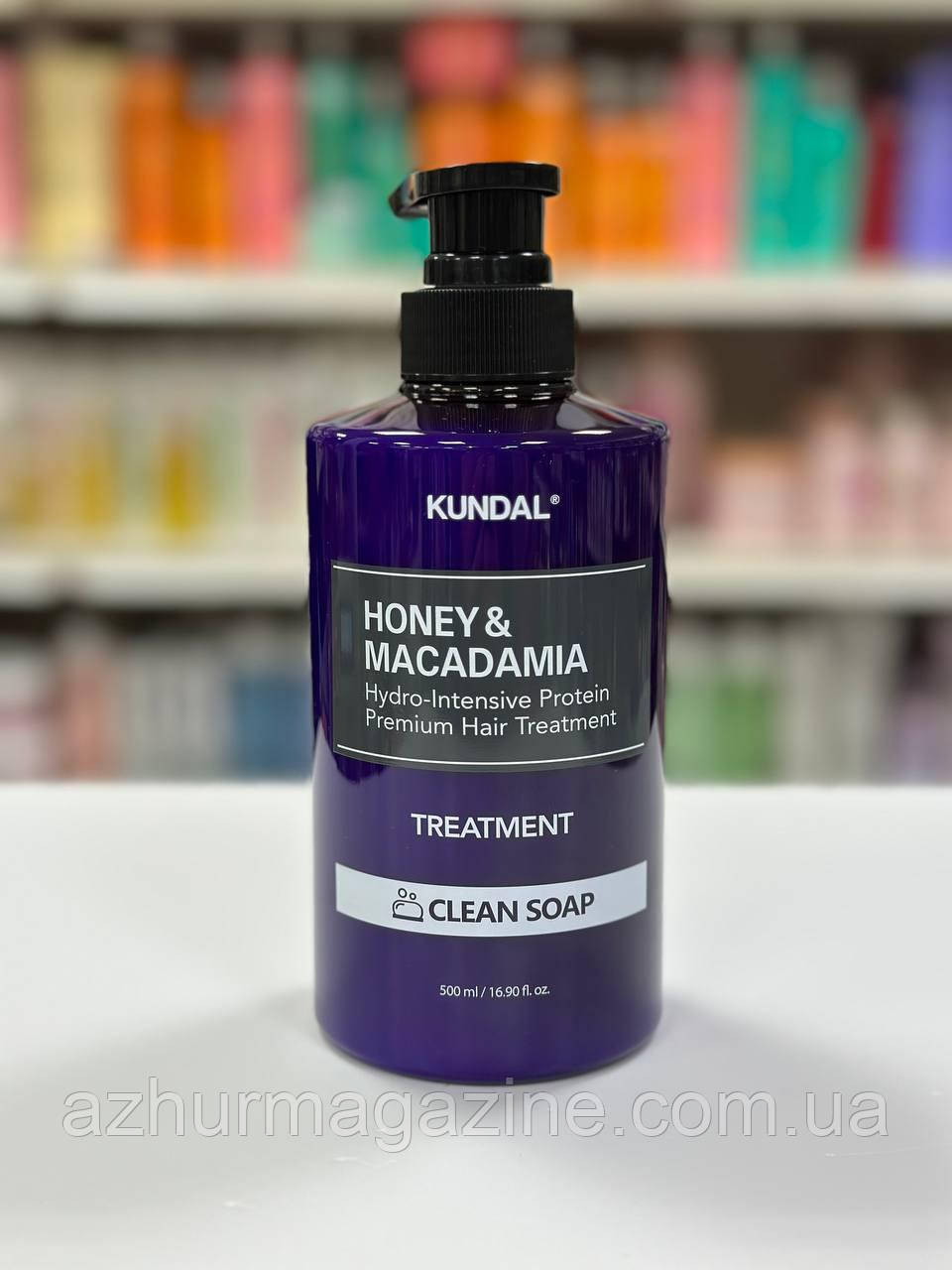 Кондиціонер-маска для пошкодженого волосся "Чисте Мило" Kundal Honey & Macadamia Treatment Clean Soap 500ml