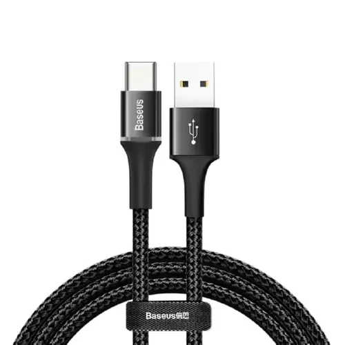 Кабель зарядний Baseus USB с LED Halo Data Cable 3A 3 м Black CATGH-E01, фото 1