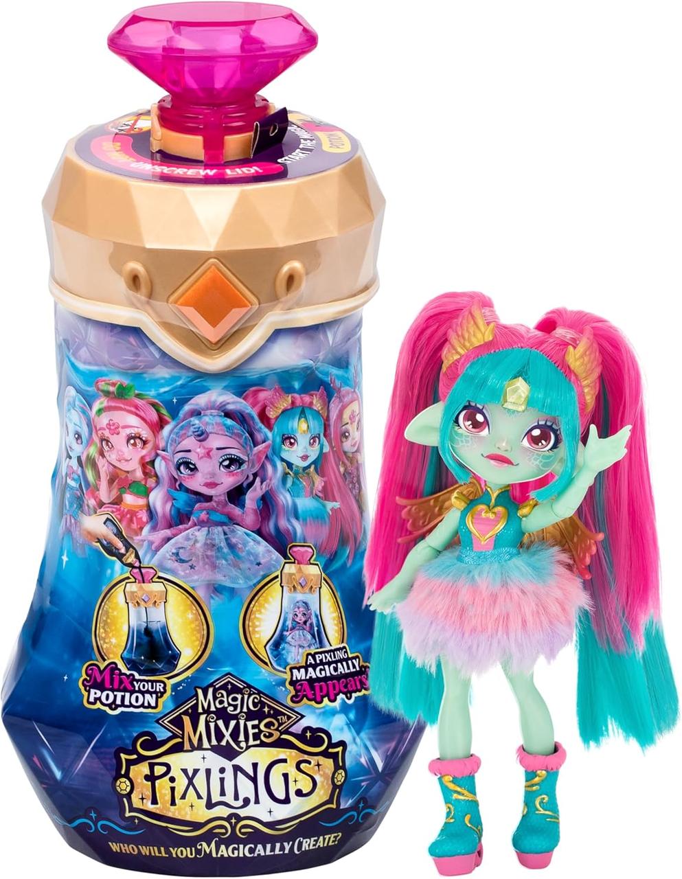 Лялька сюрприз дракон Magic Mixies Amber Dragon Pixling Doll