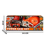 Набір інструментів Cayee Дитяча бензопила окуляри рукавички каска (Сірий), фото 3