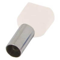 Наконечник втулковий на 2 дроти e.terminal.stand.te.2.0.5.white 2x0,5 мм2, білий, 100 шт.