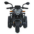 Дитячий електромотоцикл BMW (чорний колір) 12V з музикою, світлом, EVA колесами, від 3 до 8 років, фото 6