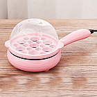 Міні-сковорода з антипригарним покриттям, рожева, 350 Вт, 33393 / Электросковорода / Сковорода електрична, фото 5