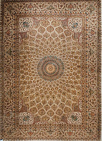 Шовковий килим ручна робота HNN-24x24-Gold Gumbad