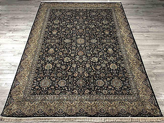 Шовковий килим ручна робота HNN-Allover-18x18-Navy Blue