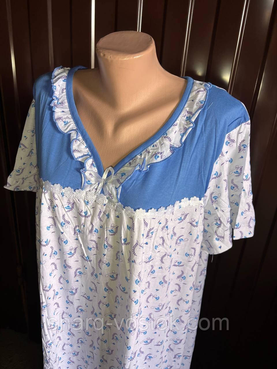 Нічна сорочка з рукавом, фото 1