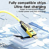 Кабель передачі даних 4-в-1 зі спіральною намоткою 65 Вт USB-A + Type-C на Type-C + Lightning 1,5 м Жовтий, фото 5