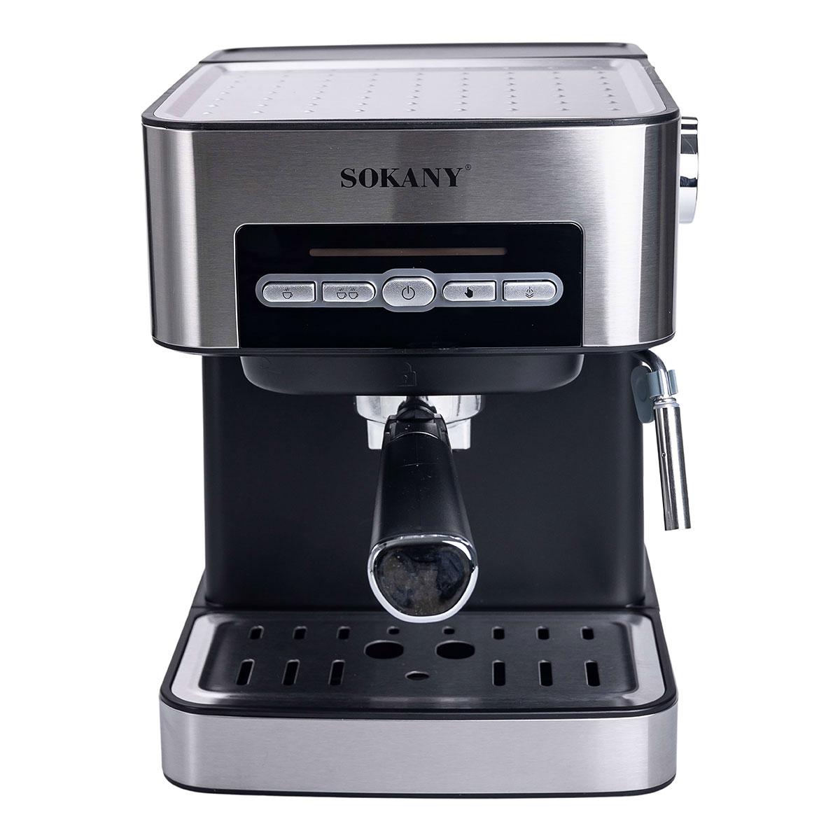 Кавоварка з трубкою для молока 1,6 л кавомашина для дому 850 Вт Sokany SK-6862, фото 1