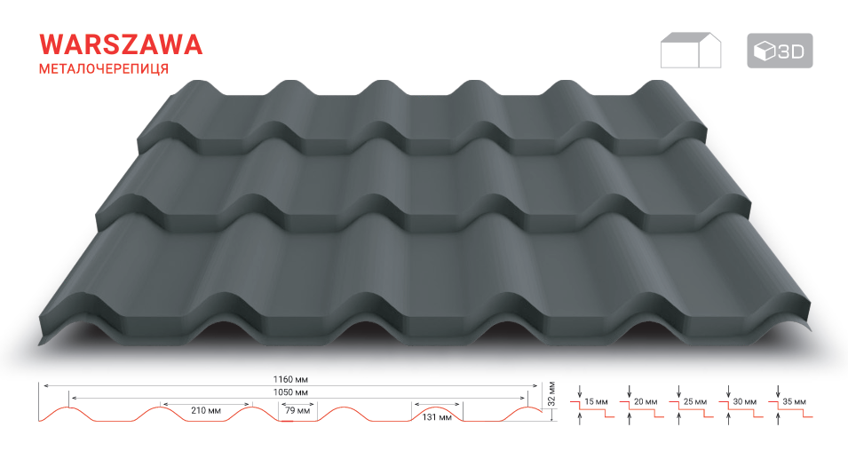 Металочерепиця Ретро, фото 1