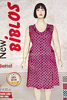 Літній жіночий халат трикотажний на блискавці  100% бавовна Biblos Туреччина 580-3969