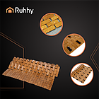 Бамбуковий килимок для ванної кімнати, 80x50 см, водонепроникний для душу Ruhhy!, фото 4