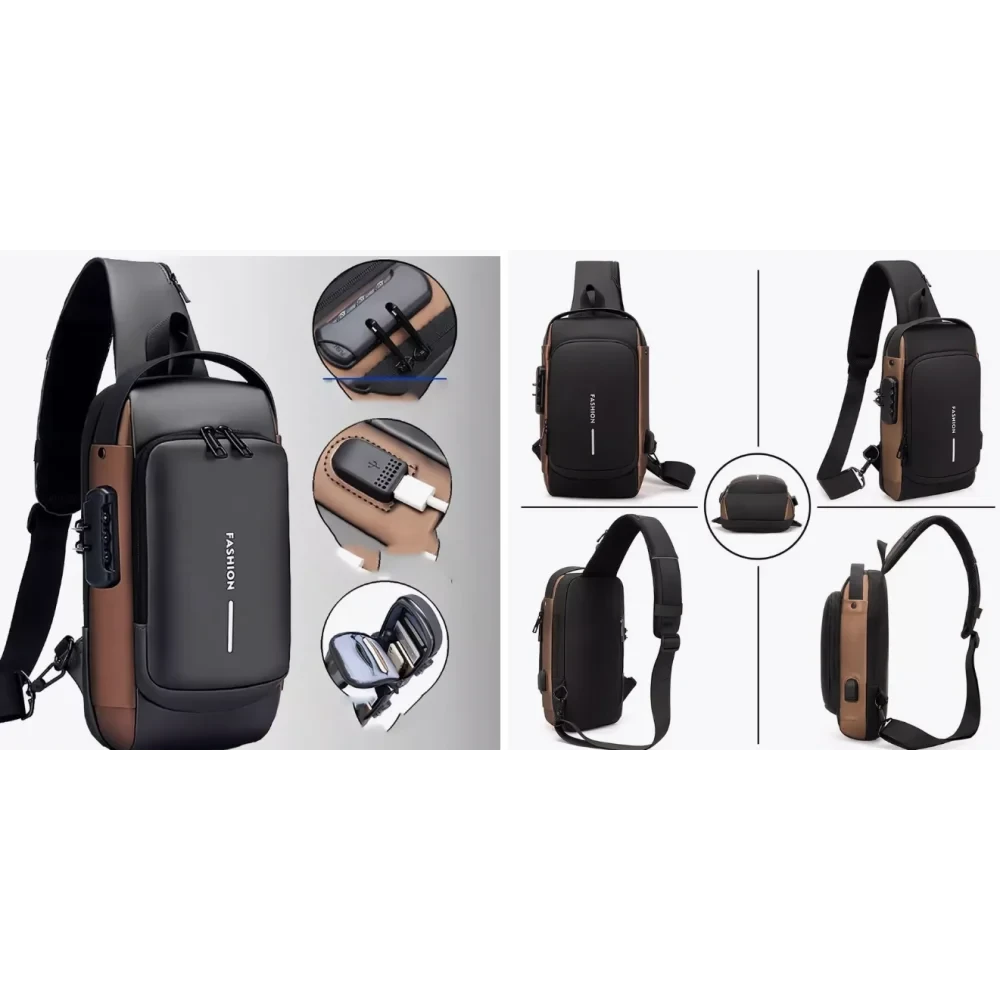 Нагрудна сумка з протиприпасованим замком із паролем Backpack AND XL1228 32х16х6 см Лучшая цена, фото 1