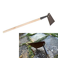 Сапка сапа мотика садова трапецієподібна з держаком 60 см ширина леза 17 см (сталь марки 65Г)