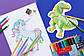 Олівці кольорові Faber-Castell Classic Colour Dinosaur 18 класичних кольорів + 3 неонових + 3 маталіки, 111222, фото 5
