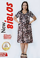 Літній жіночий халат трикотажний на блискавці  100% бавовна Biblos Туреччина 727-7248