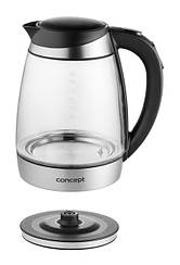 Чайник скляний електричний 1,7 л 2200 Вт Concept RK4120 з підсвічуванням і регулюванням температури