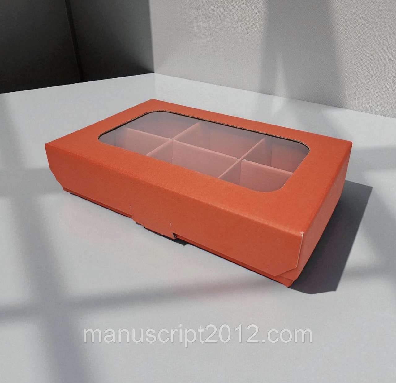 Коробка для горіхів, сухофруктів (250х165х55мм.) червона