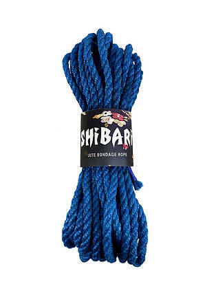 Джутова мотузка для Шибарі Feral Feelings Shibari Rope, 8 м синя, фото 1